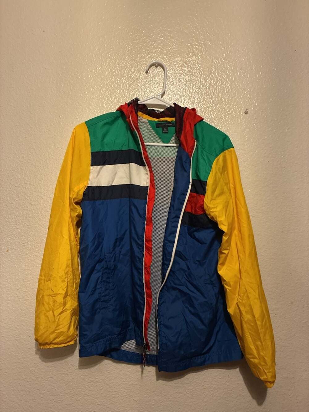 Tommy Hilfiger Youth Colorblock Mesh-Lined Hooded Windbreaker Jacket